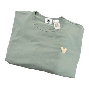 Disney Parks Sage Green Mickey Modal Longsleeve Knit Tee Plus Size Collectible